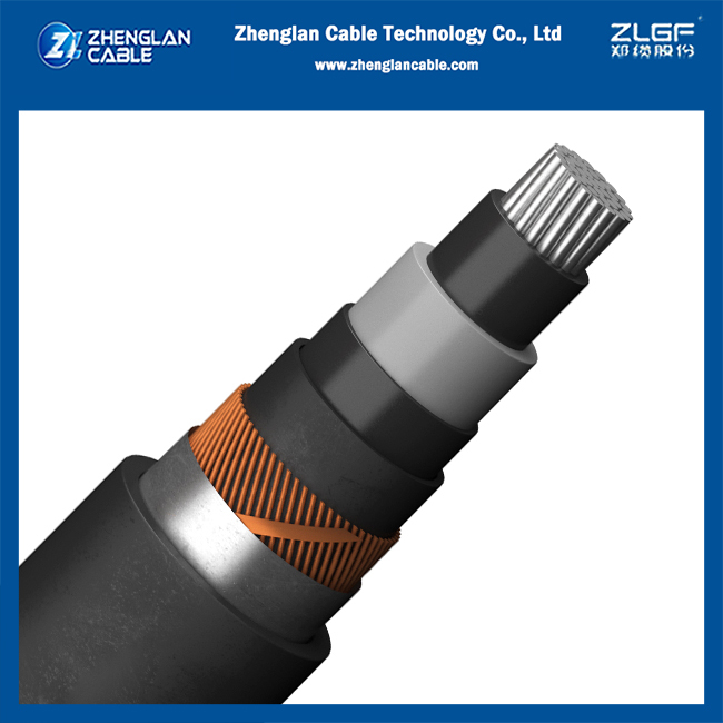 18/30KV single core XLPE insulated PE sheathed power cable 1x300mm² NA2XS(FL)2Y