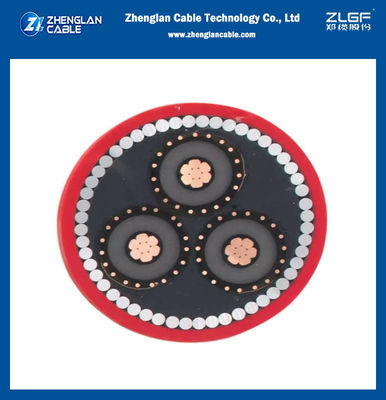18/30kV N2XSY NA2XSY MV کابل برق مس / آلومینیوم رسانا XLPE پوشه بیرونی PVC پوشه بیرونی DIN VDE 0276-620