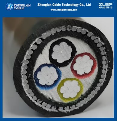 کابل برق LV کابل زیرزمینی XLPE سیم فولادی عایق شده AL/XLPE/PVC/SWA/PVC 4x35mm2 IEC60502-1