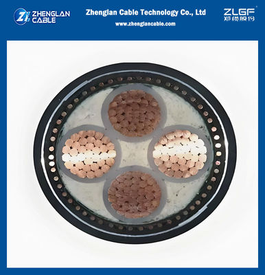 4 هسته کابل برق 95mm2 CU/AL عایق رسان PVC/XLPE ولتاژ 0.6/1kV و 1.9/3.3kV با عایق PVC
