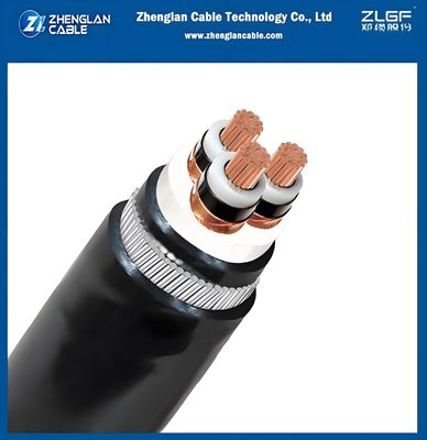 Power Cable 6.35/11kv 3 Core 185mm2 CU/XLPE/CTS/PVC/SWA/PVC Cable IEC 60502-2 copper cable xlpe insulated steel wire armoured pvc sheath
