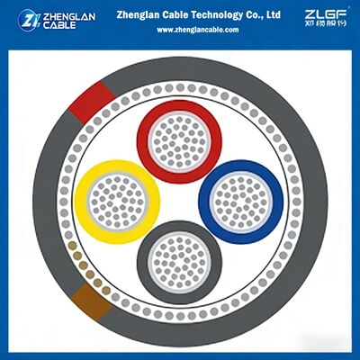 Low Voltage Aluminum Multi Core Steel Wire Armored Cable 0.6/1kv AL/XLPE/PVC/SWA 4X95mm2 IEC 60502-1
