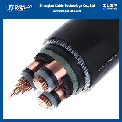 6.35/11KV 3x50mm2 CU/SC/XLPE/SC/CTS/PVC/SWA/PVC MV کابل مسی زرهی نوع کابل برق ولتاژ متوسط