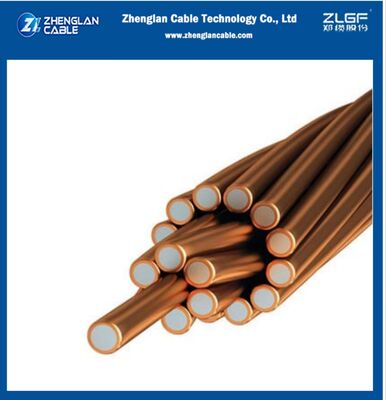 سیم فولادی با روکش مسی آنیل شده CCS با روکش 40% رسانایی 2AWG 7/2.59mm