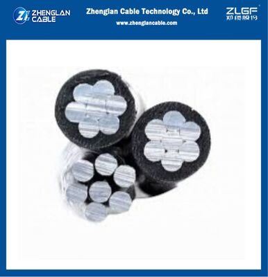 0.6/1kv کابل باندل هوا AAC/XLPE+AAC/XLPE+AAAC کابل فاز با عایق xlepe و کابل خنثی است 2x2/0+2/0AWG