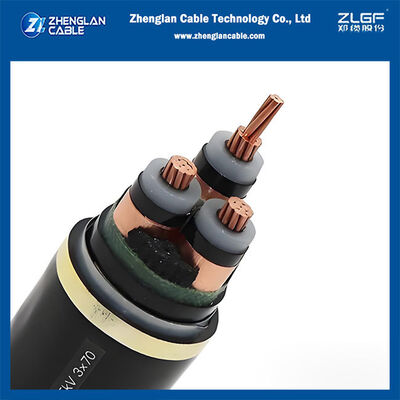 کابل برق ولتاژ متوسط ​​زره دار کم دود صفر (LSZH) IEC 60332-1/IEC60332-3-24 کابل برق MV ضد شعله