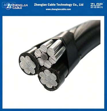 کابل ABC ولتاژ پایین 2x6+6awg کابل آلومینیوم بنفش