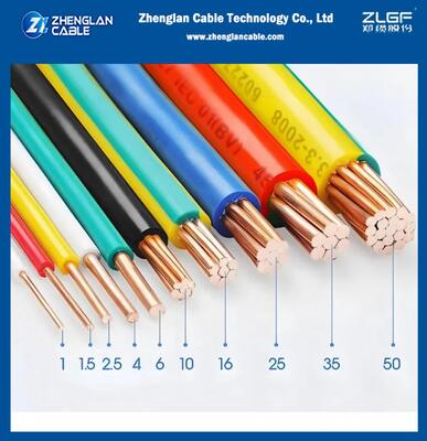 450/750v سیم ساختمان کابل برق سیم خانه سیم کشی CU/PVC 70mm2 IEC 60228