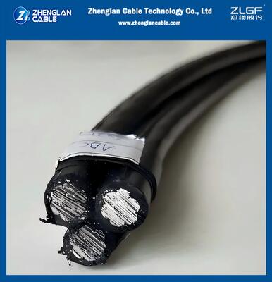 کابل ABC سه رشته عایق کامل 0.6/1 کیلو ولت 2×1/0AWG+1/0AWG | کابل هوایی خودنگهدار AAC/XLPE + AAAC/XLPE